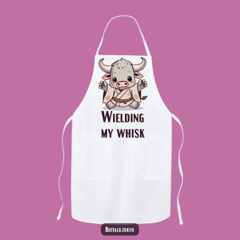 Funny Buffalo Kimono Apron - Dynamic Chef Style, Kitchen Gift