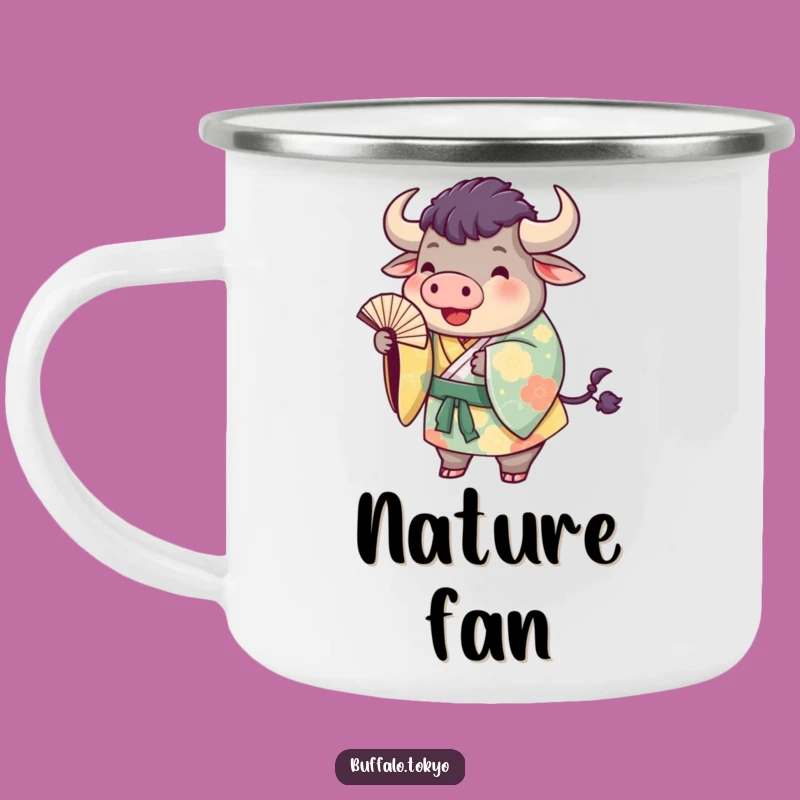 Funny Buffalo Kimono Camping Mug: Playful Art, Durable, Outdoor Gift