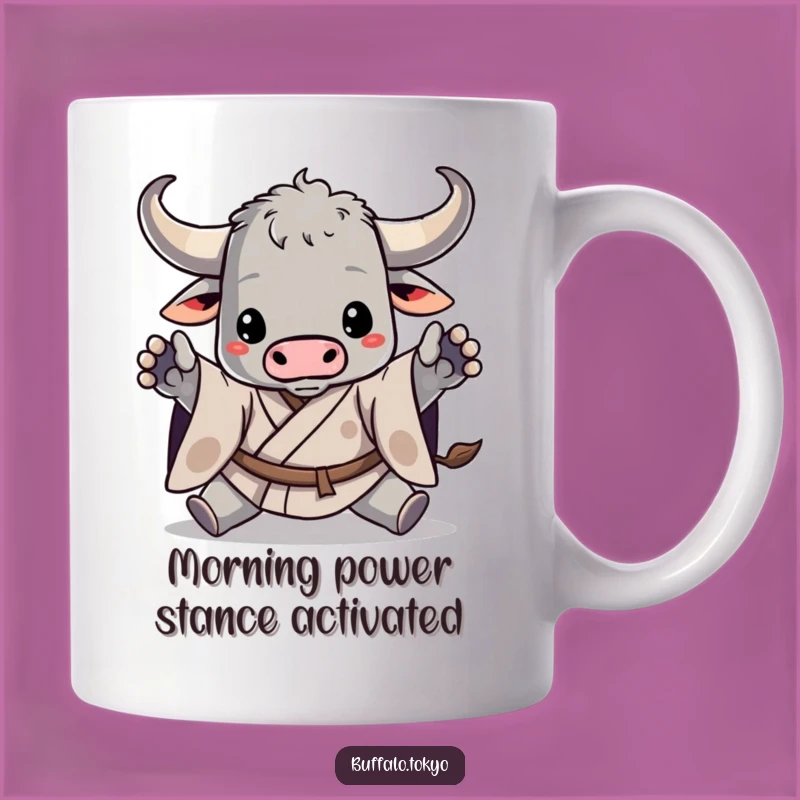 Funny Buffalo Ninja Warrior Mug - Dynamic Kimono Action Perfect Gift