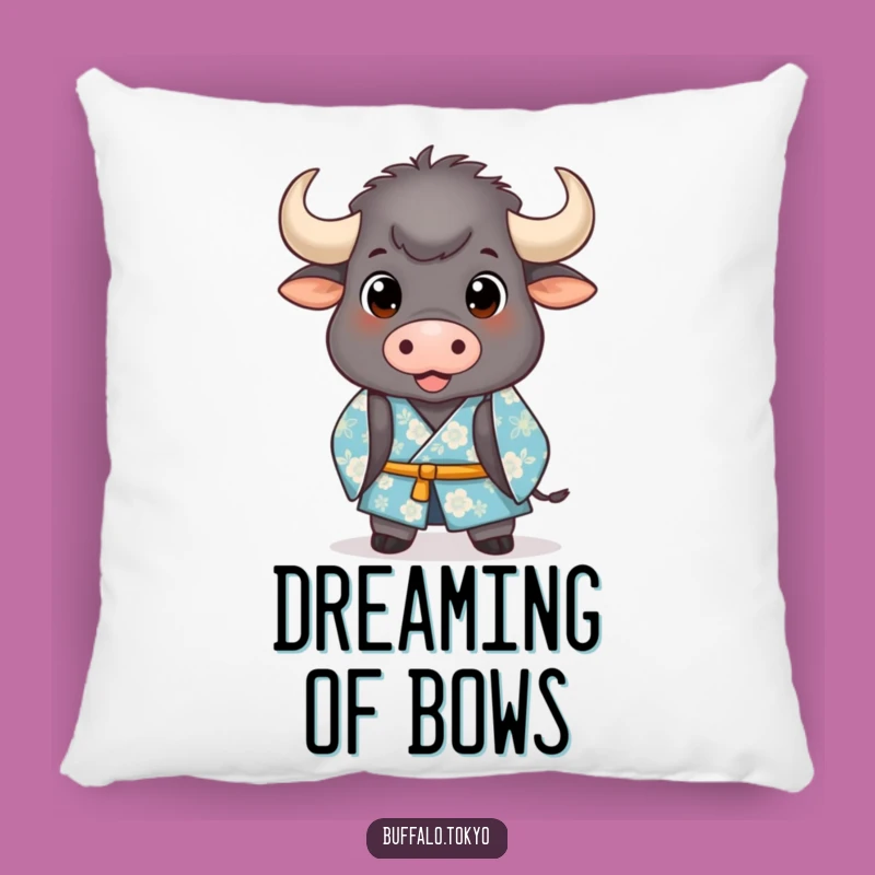 Funny Buffalo Kimono Pillow: Cozy Up with this Hilarious Bowing Character Accent