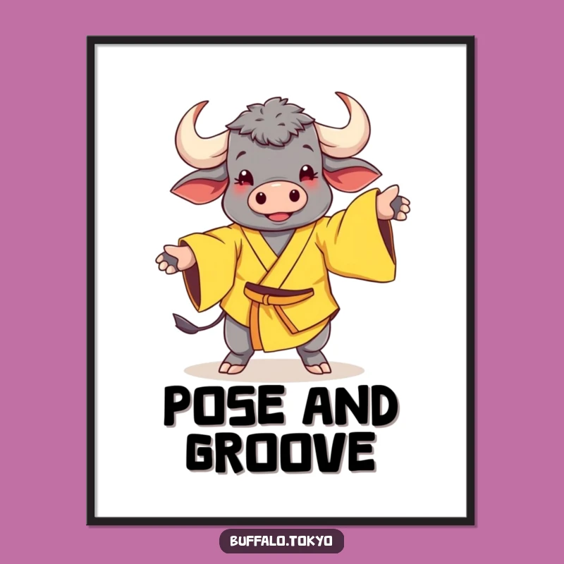 Funny Buffalo Dance Digital Art: Download this Whimsical Character Print
