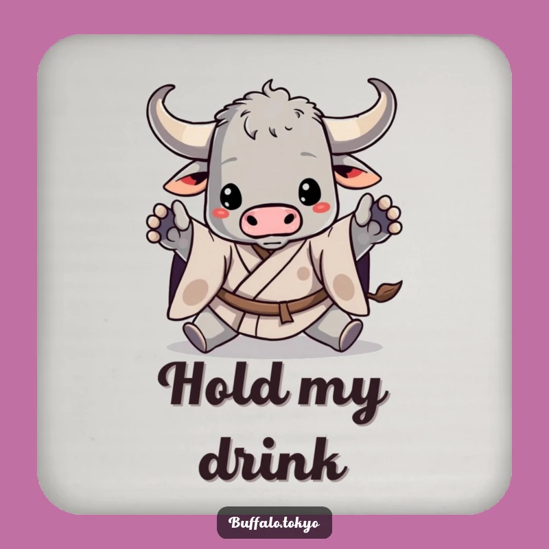 Funny Buffalo Kimono Coaster - Dynamic Pose Protection, Bar Gift