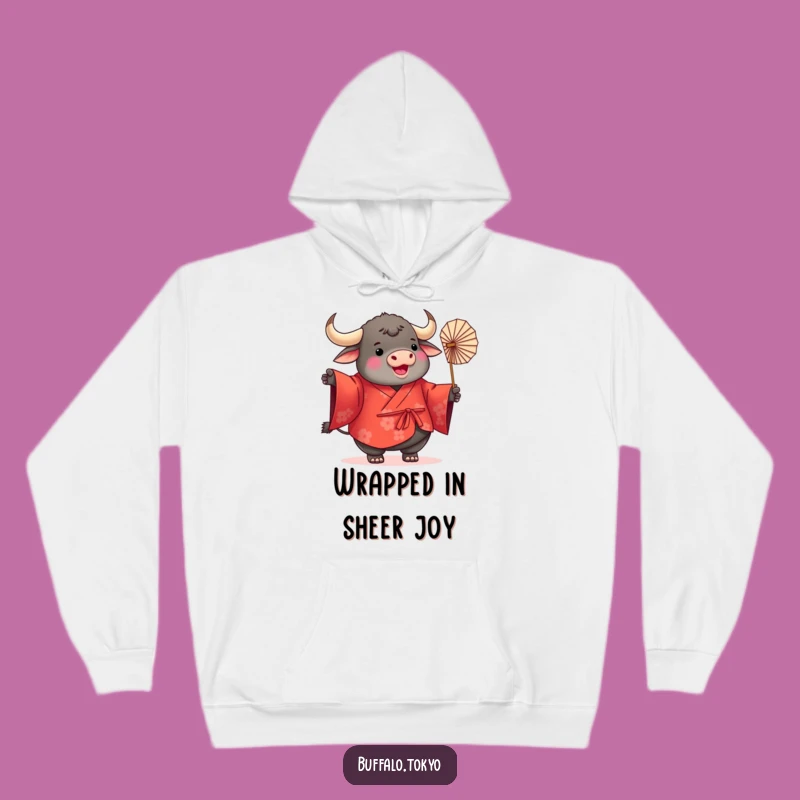 Funny Buffalo Kimono Hoodie: Cozy Comfort with Adorable Animal Art