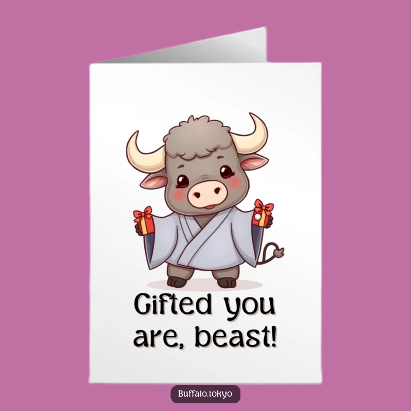 Free Printable Buffalo Congrats Card: Gift of Joy - Funny Downloadable Achievement!