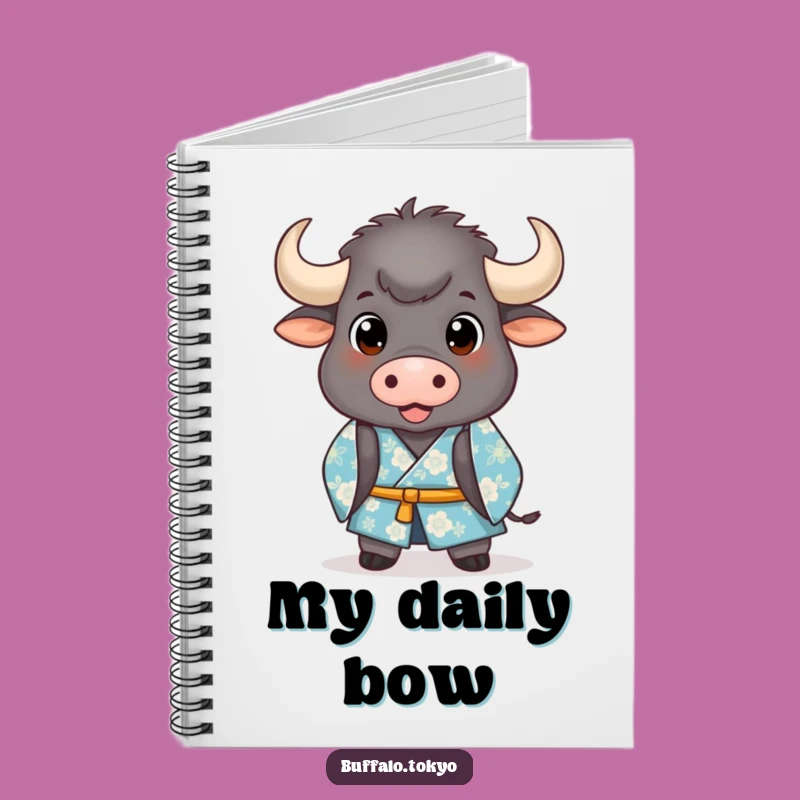 Funny Buffalo Kimono Notebook: Jot Down Ideas with this Hilarious Bowing Character