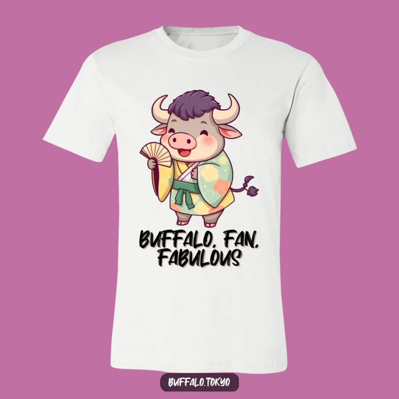 Funny Buffalo Kimono T-Shirt: Colorful Animal Art, Playful Style, Unique Gift
