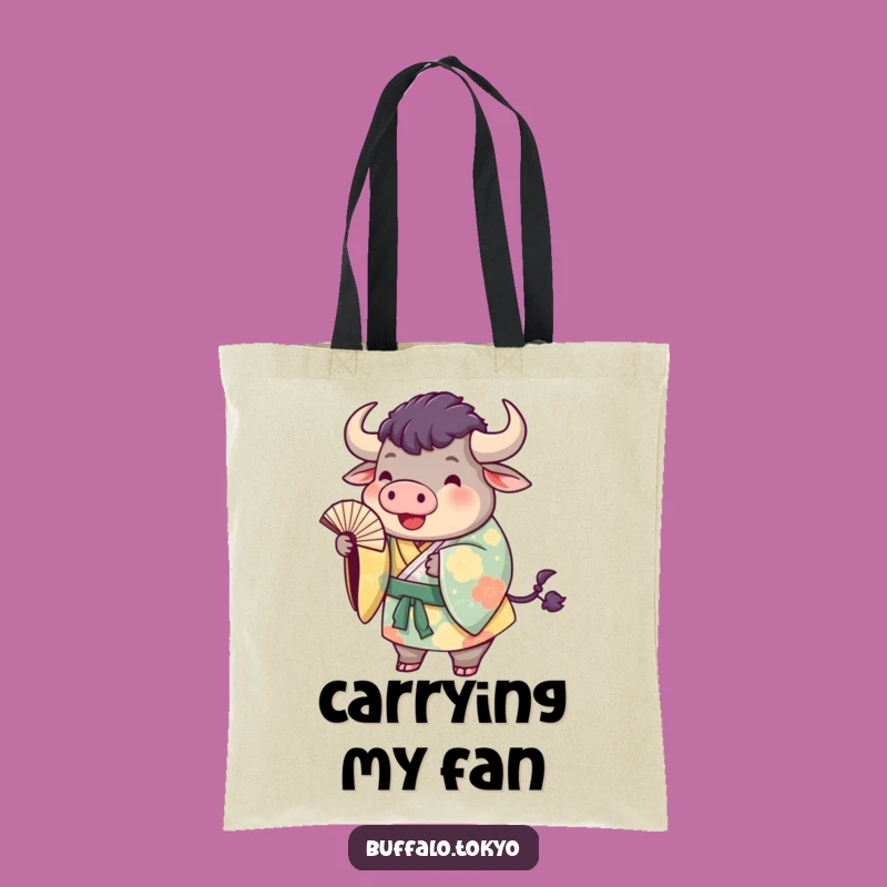 Funny Buffalo Kimono Tote Bag: Colorful Animal Art, Stylish Carryall, Gift